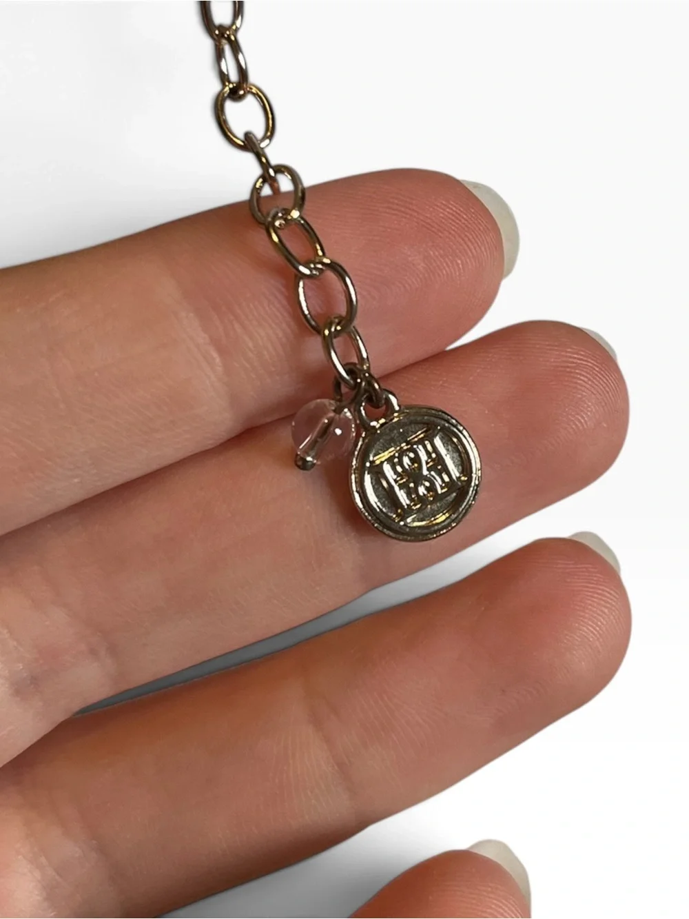 Dana Buchman Gold Tone Swarovski Crystal Clover Pendant Necklace CC X
